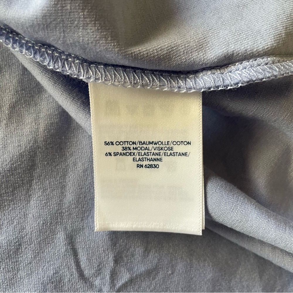 Lands’ End Button Front Top Blouse Women’s L Lightweight Long Sleeve Smocked EUC - Picture 11 of 13